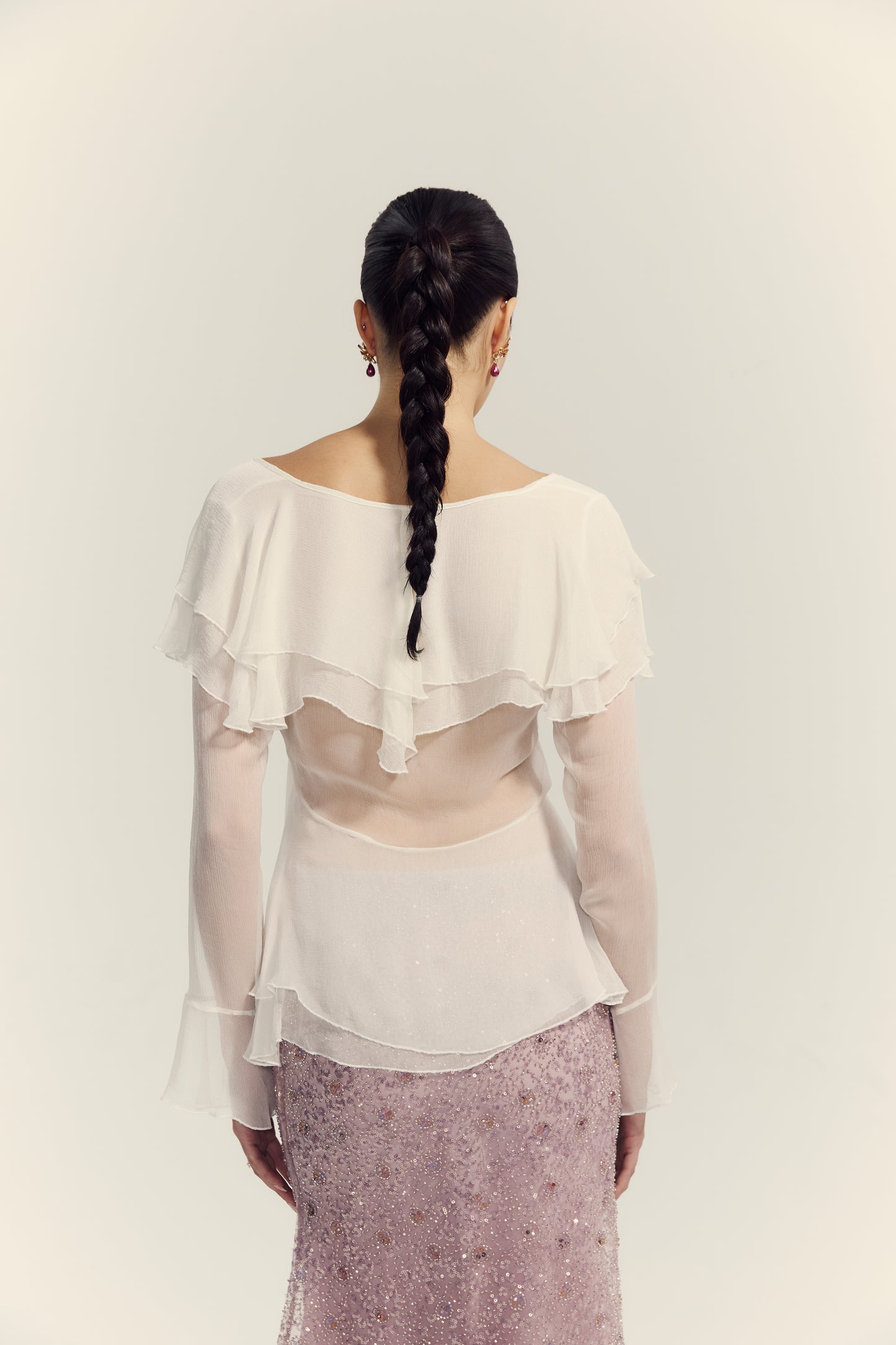 Mimi Long Sleeve Top White