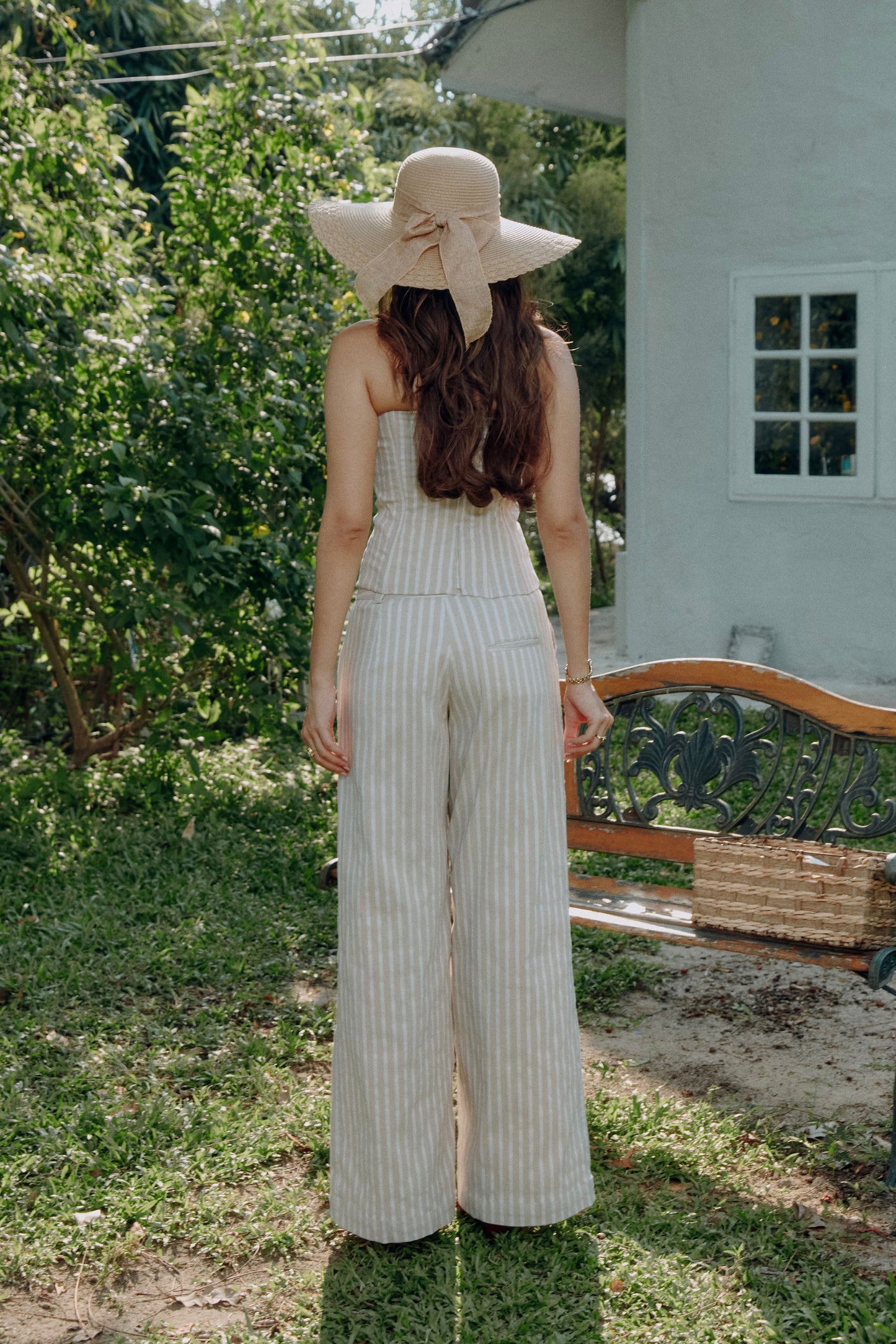 Crema Striped Pants