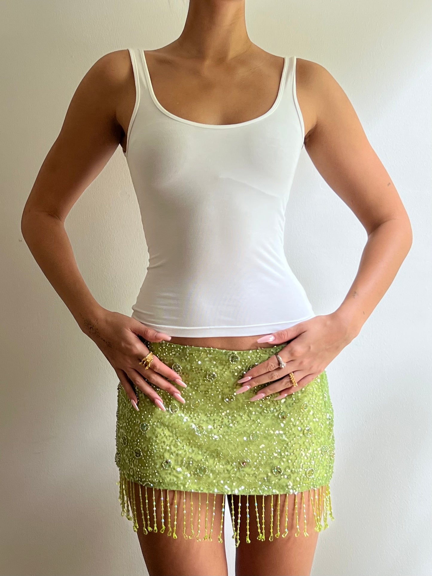 Lolita Mini Skirt Lime
