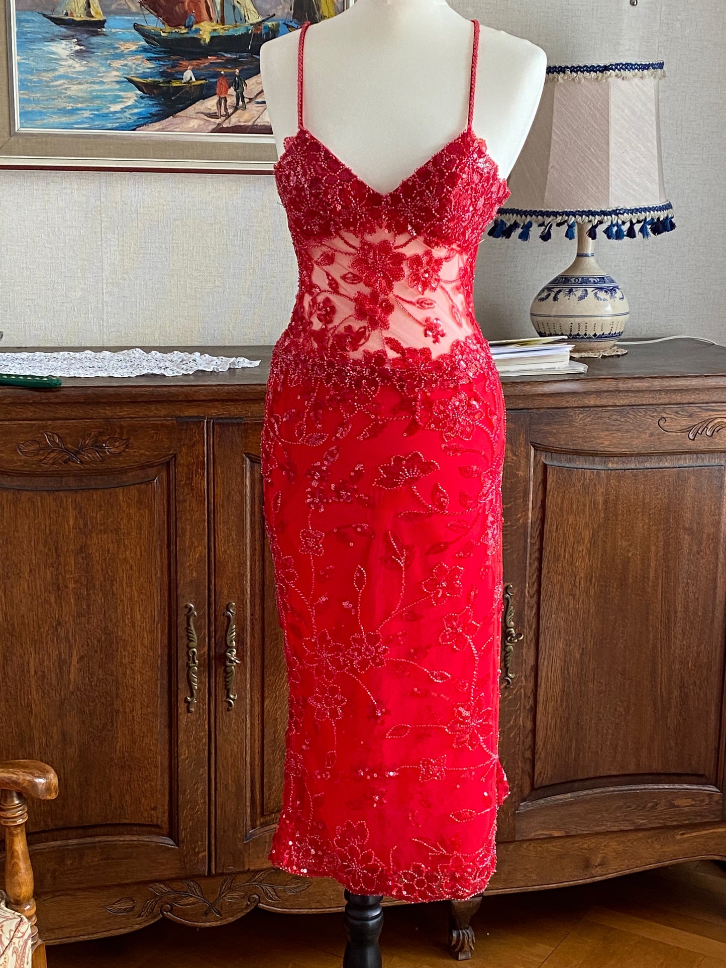 Delilah Midi Red