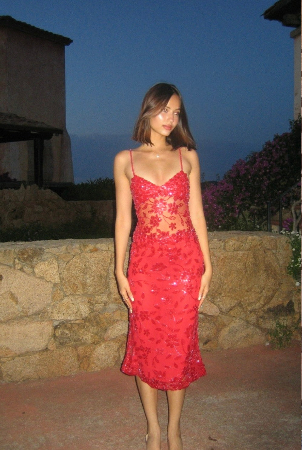 Delilah Midi Red