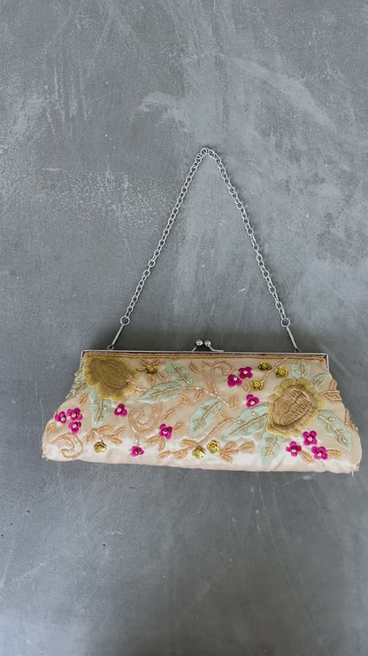 Bloom Embroidered Purse - Camomille