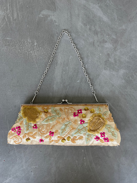 Bloom Embroidered Purse - Camomille