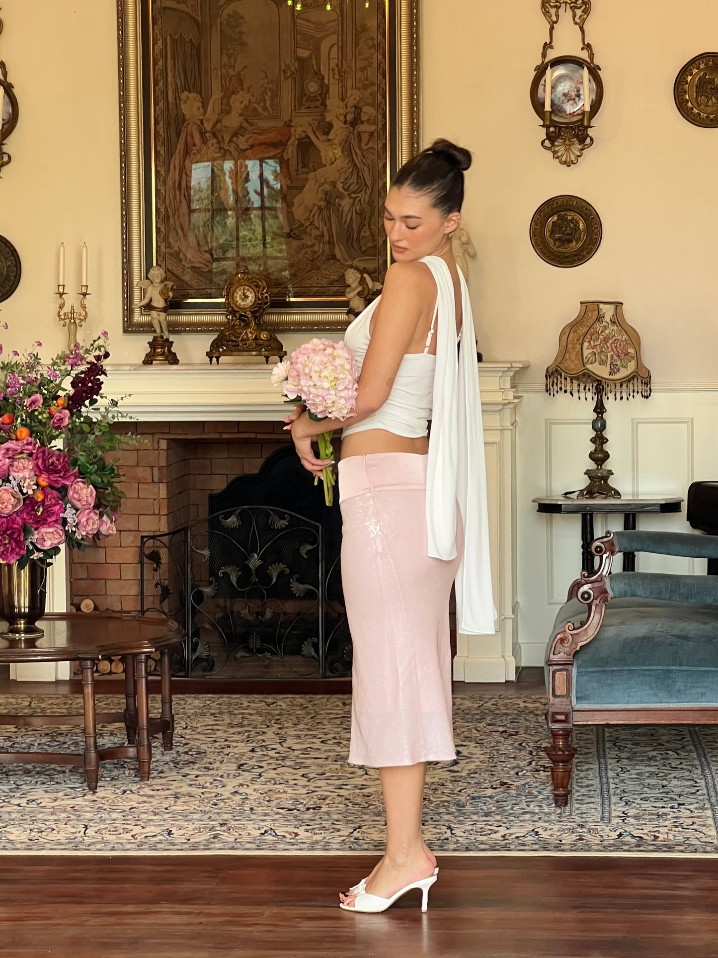 Cassia Midi Skirt (pink)