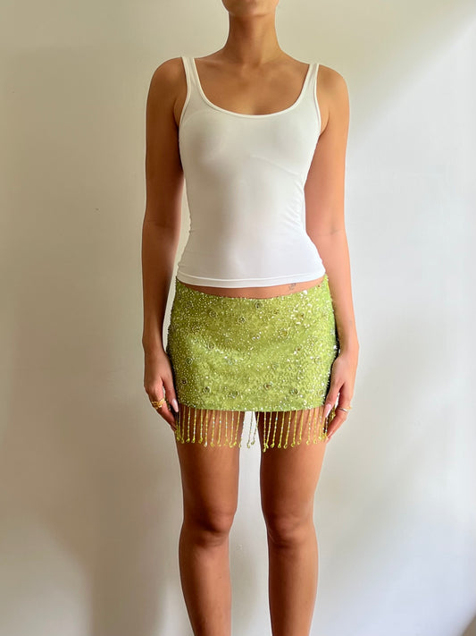 Lolita Mini Skirt - Lime Green