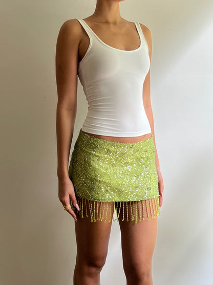 Lolita Mini Skirt Lime