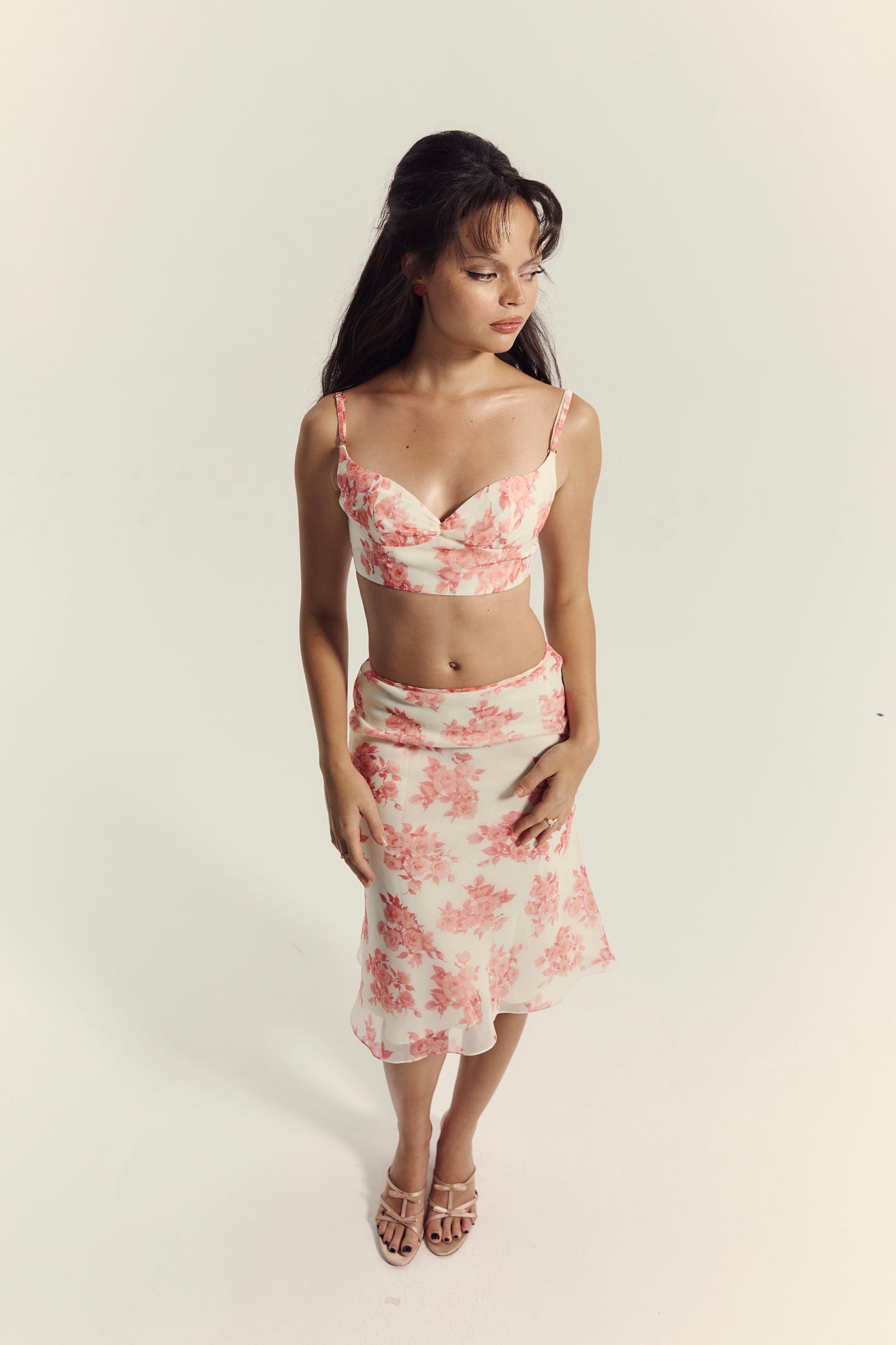 Rosette Midi Skirt