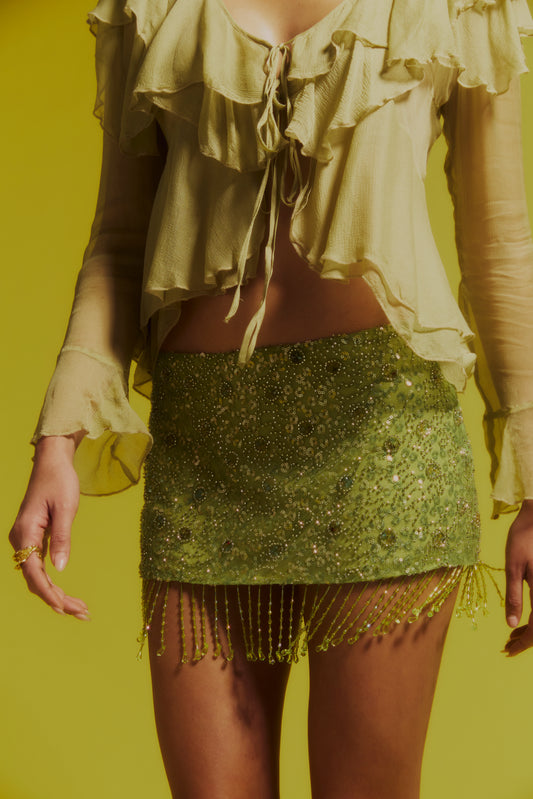 Lolita Mini Skirt Lime