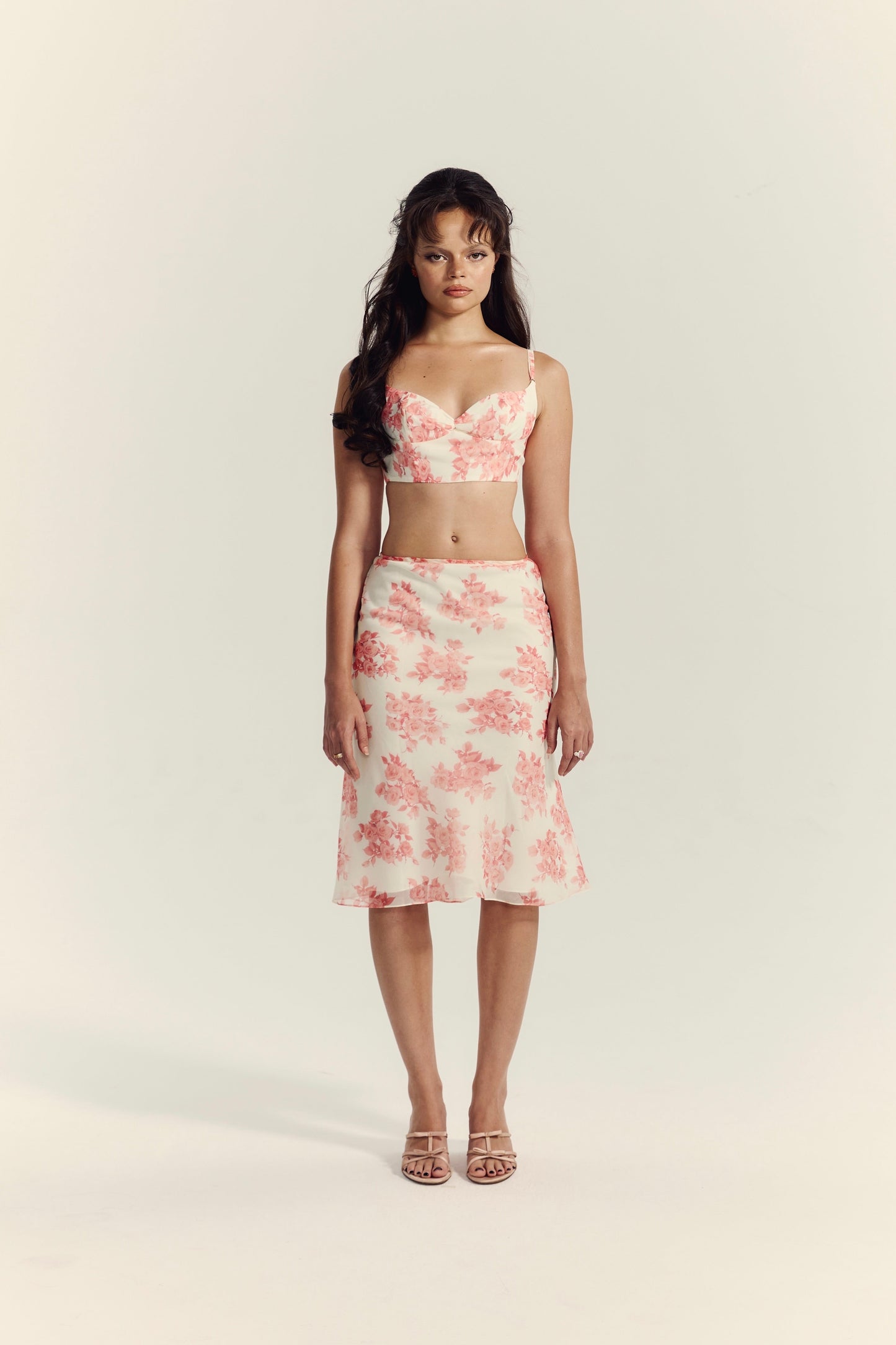 Rosette Midi Skirt