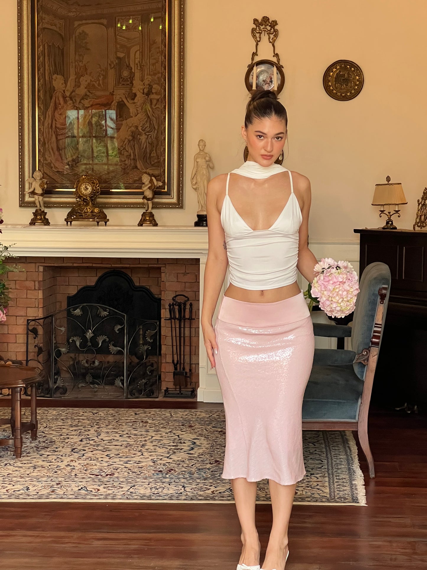 Cassia Midi Skirt (pink)