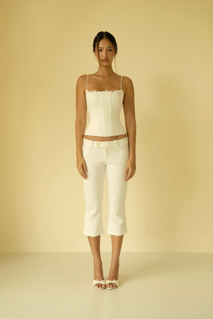 Nina Capri Pants White