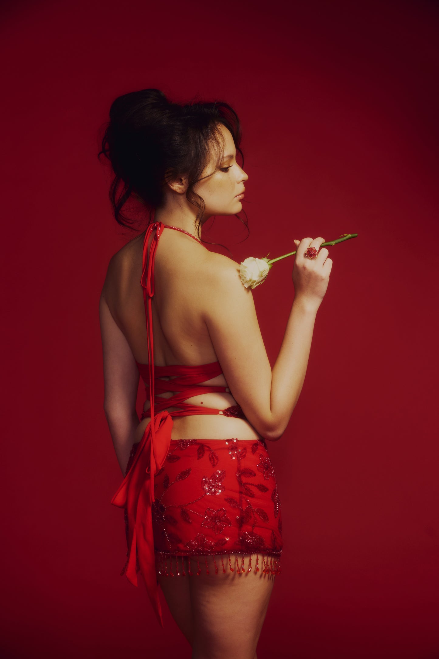 Delilah Mini Skirt Red