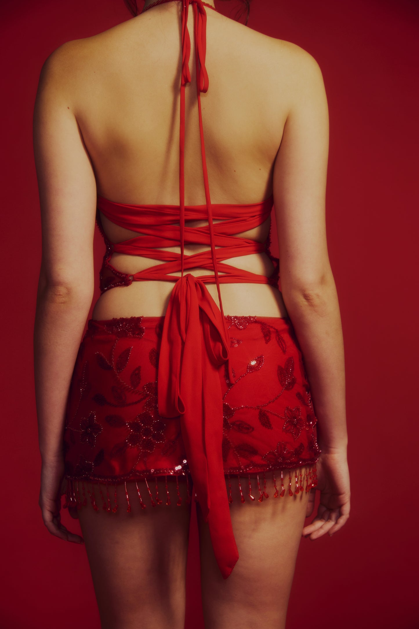 Delilah Mini Skirt Red
