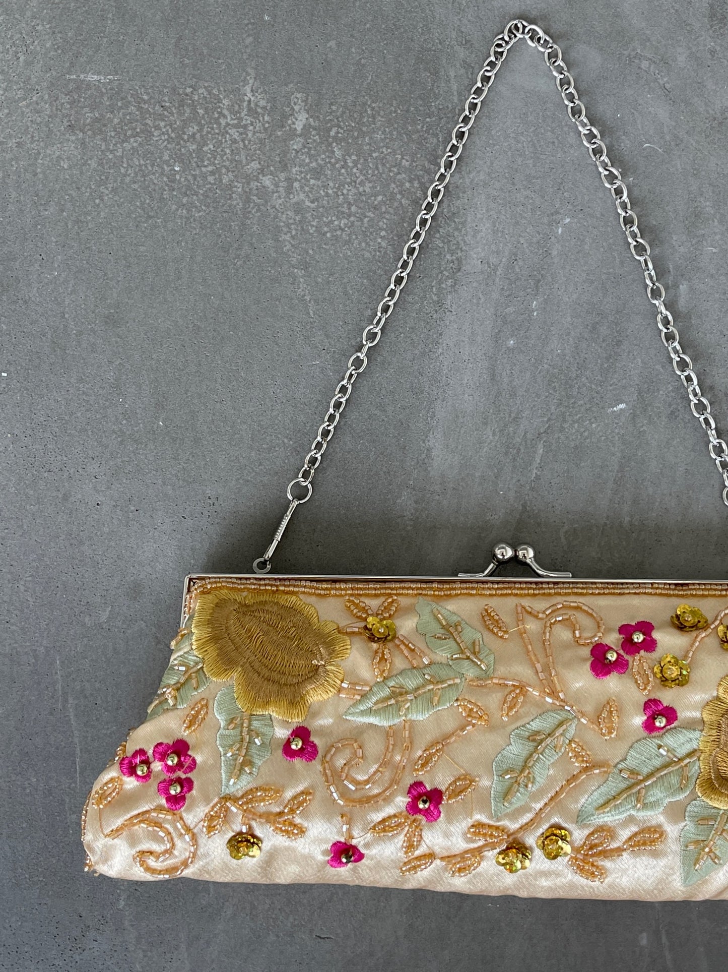 Bloom Embroidered Purse - Camomille