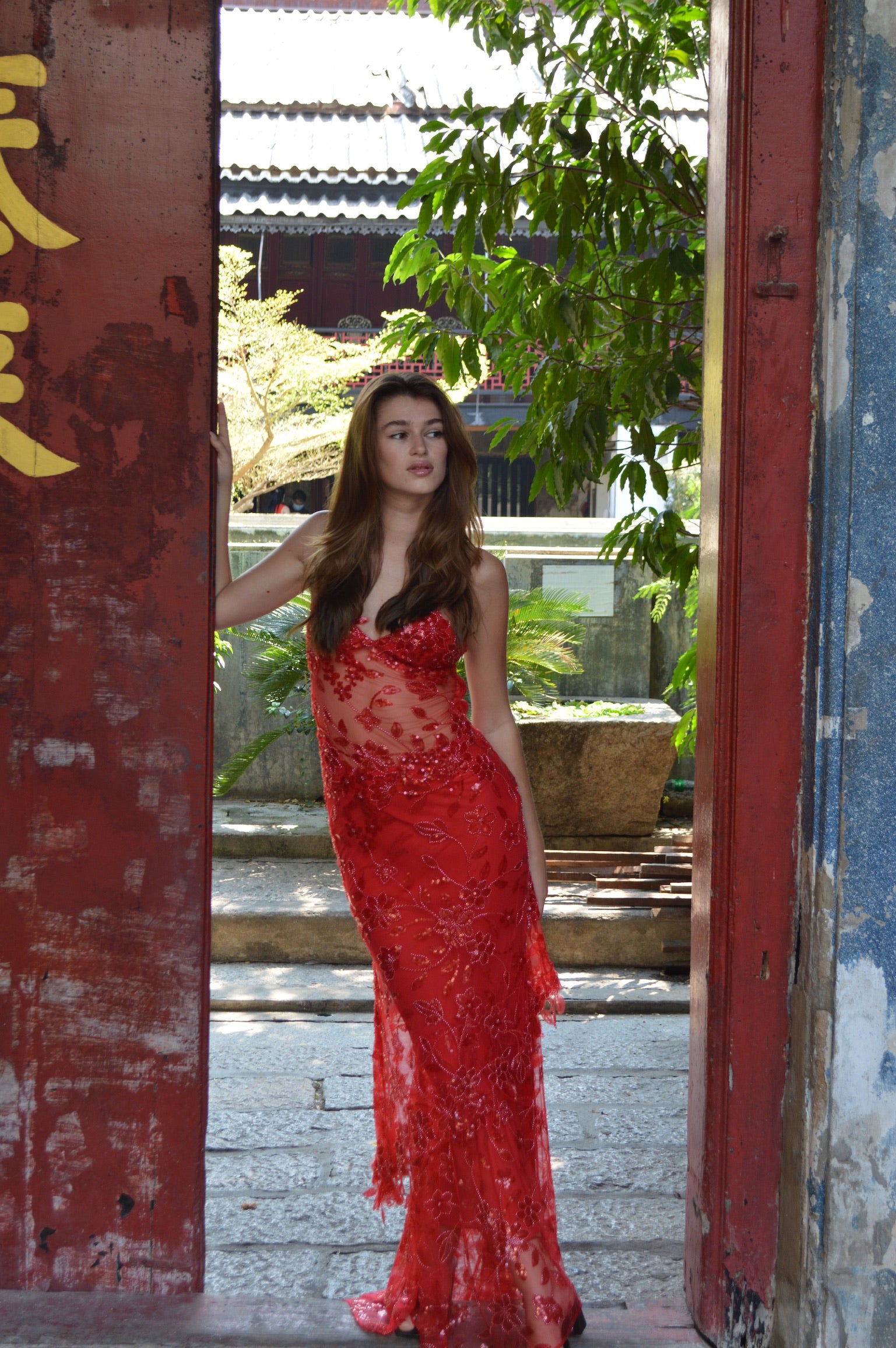 cha collective maxi dress Delilah Maxi Red